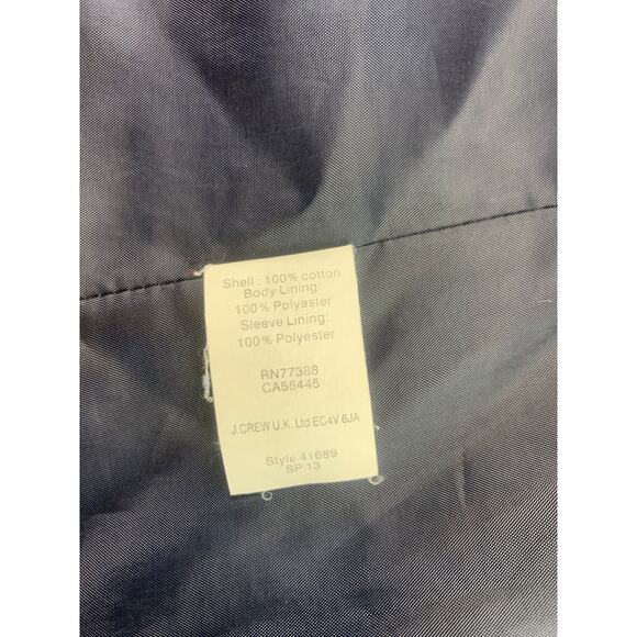 J.Crew Schoolboy Womens Jacket Size 8‎ Blue 100% Cotton Pockets Front Buttons - Picture 5 of 9